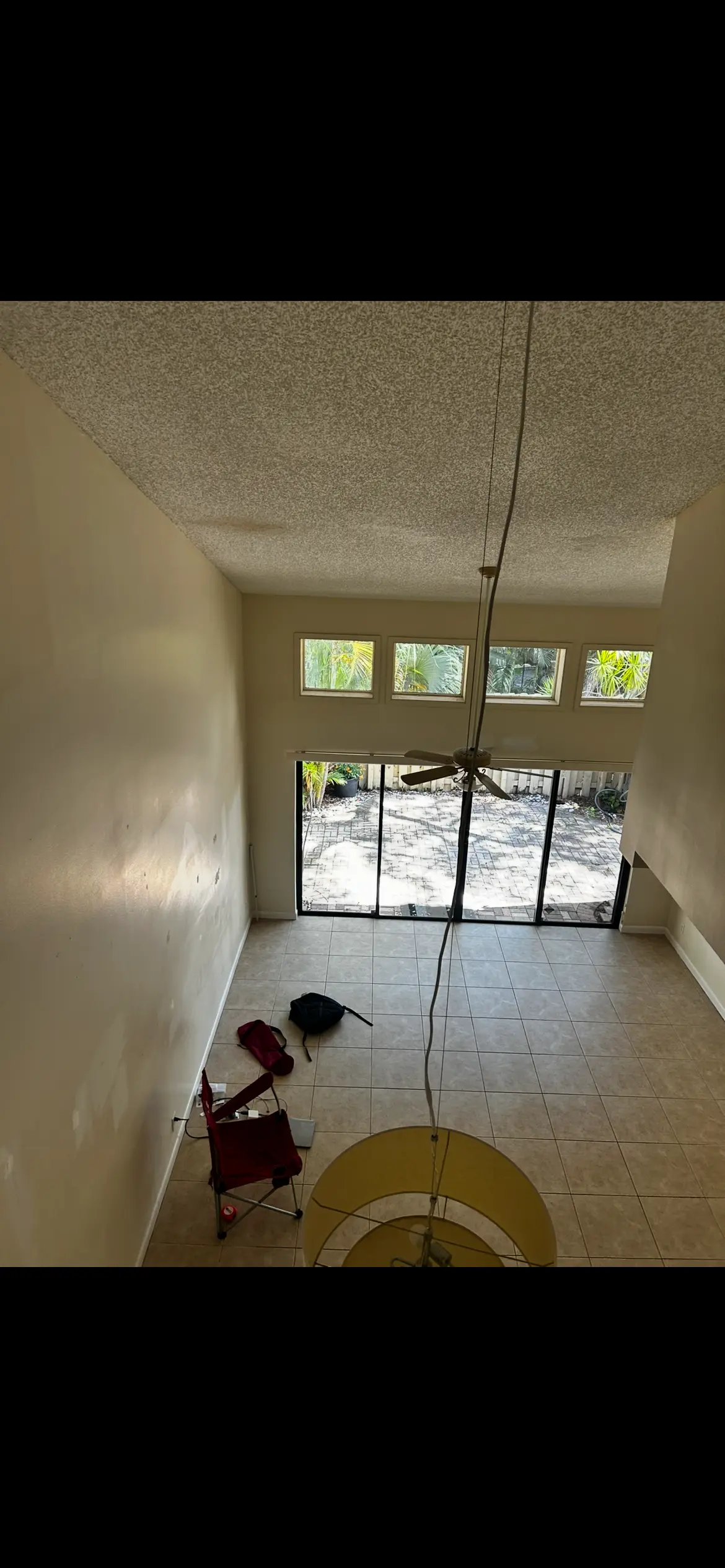 Ceiling surface before water damage repair