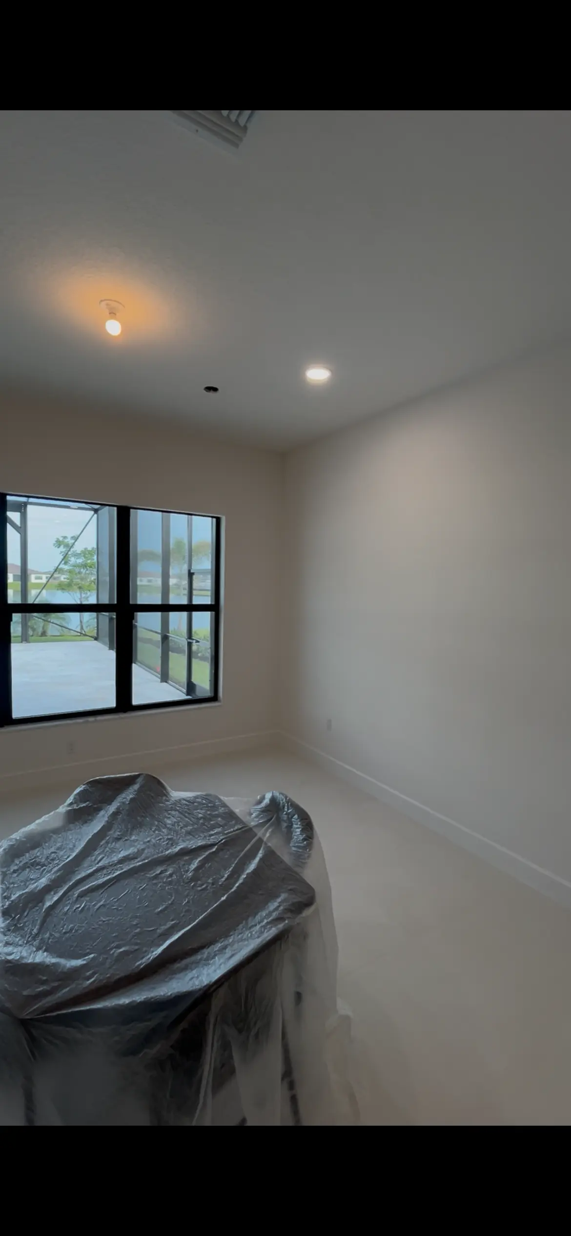 Ceiling surface before water damage repair