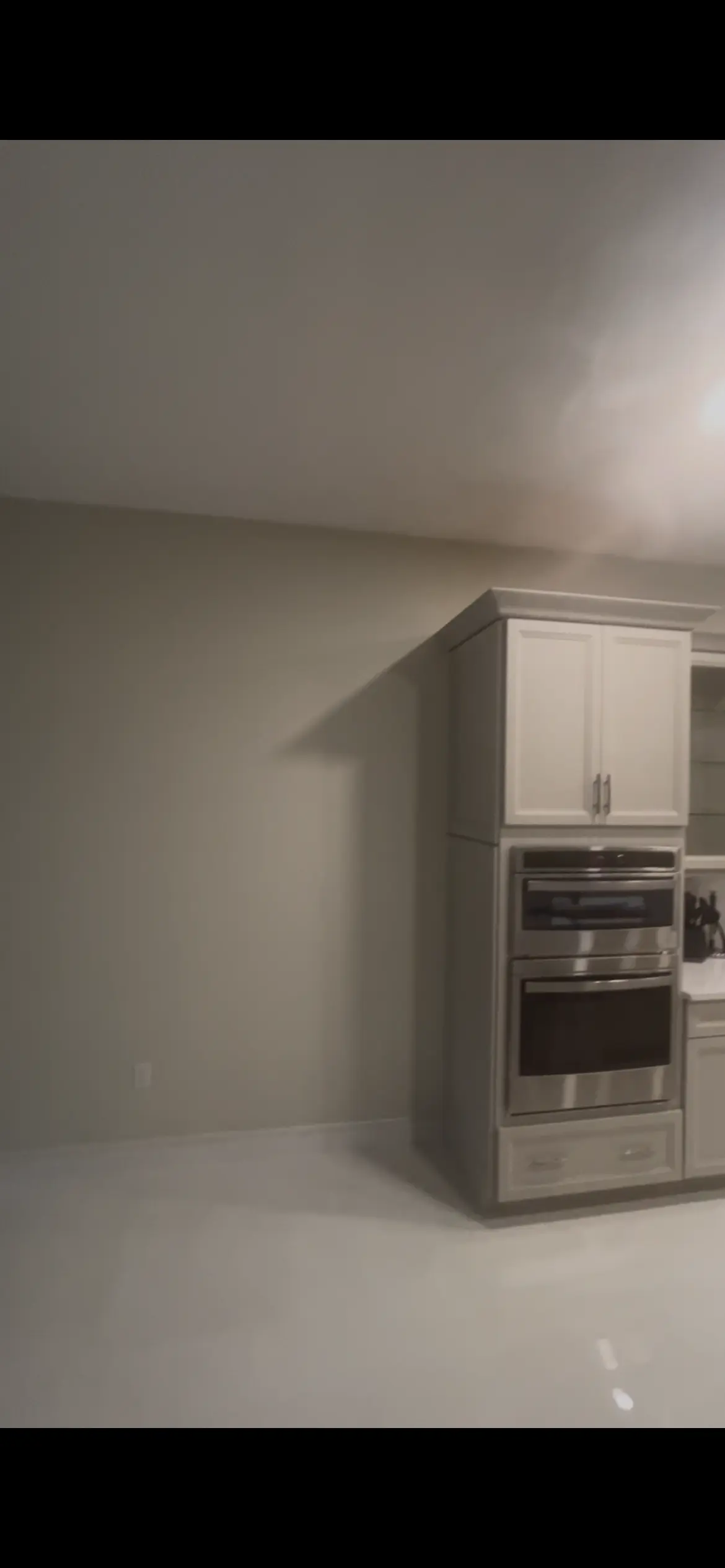 Ceiling surface after water damage repair