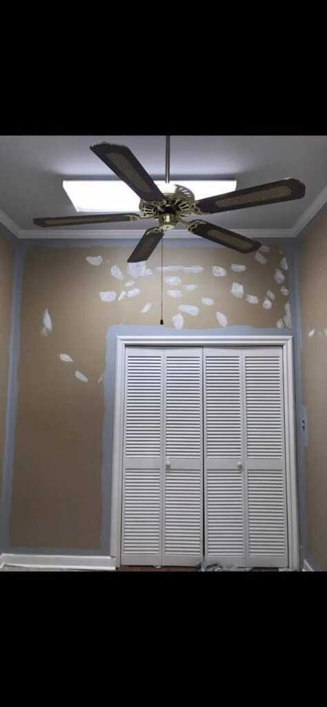 The Wall Before its Transform with fresh coat of paint