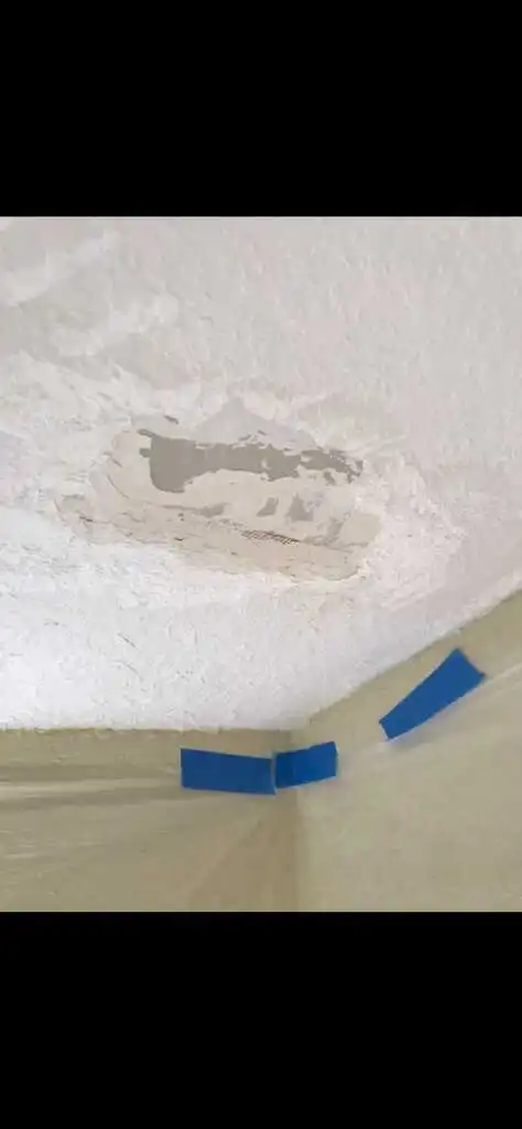 Water damage before repair