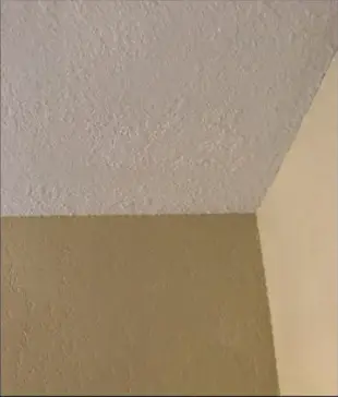 Ceiling surface after water damage repair