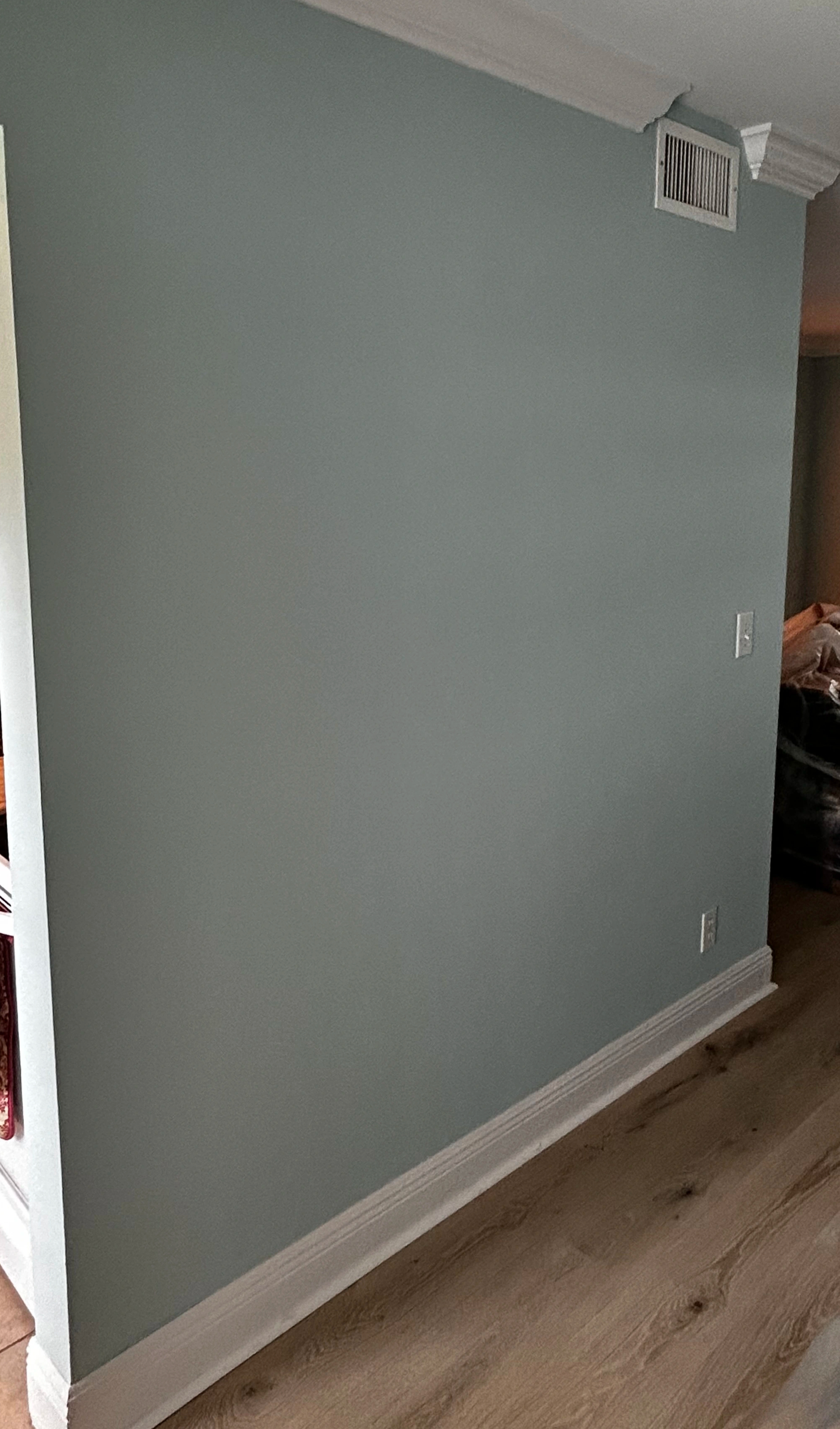 Ceiling surface after water damage repair